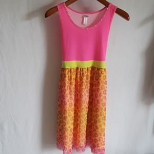 Justice Size 16 girls dress leopard print tulle